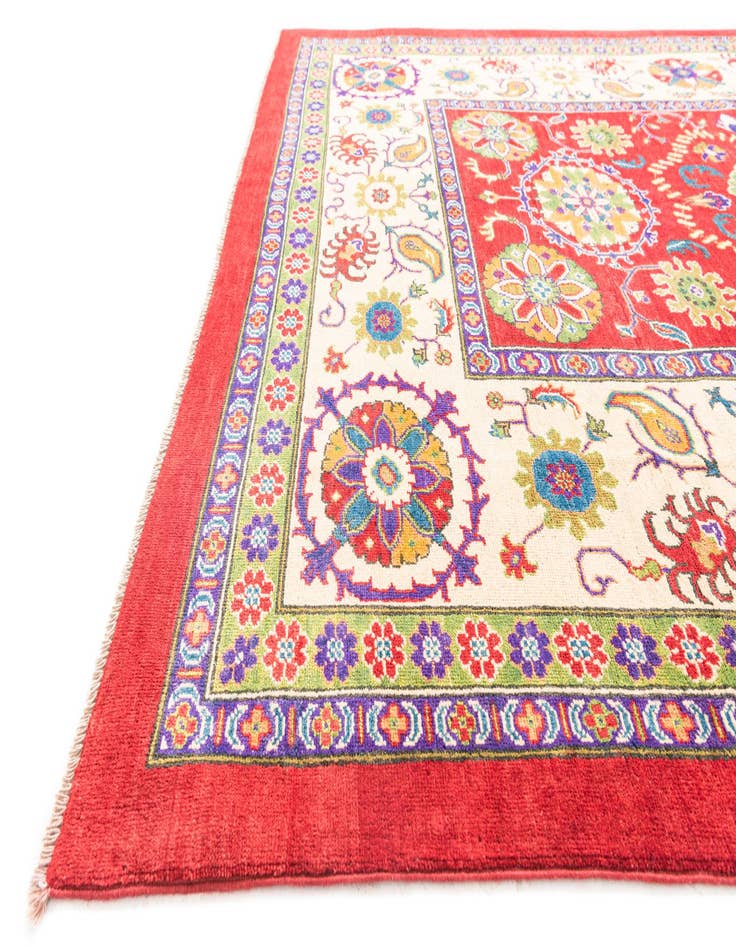 Detail image of  6' 7 x 9' 6  Hand Knotted Kazak Rug