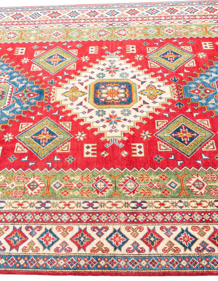 Detail image of  6' x 9'  Hand Knotted Kazak Rug