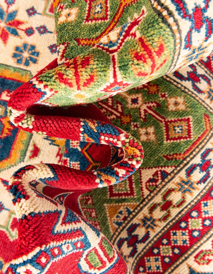 Detail image of  6' x 9'  Hand Knotted Kazak Rug