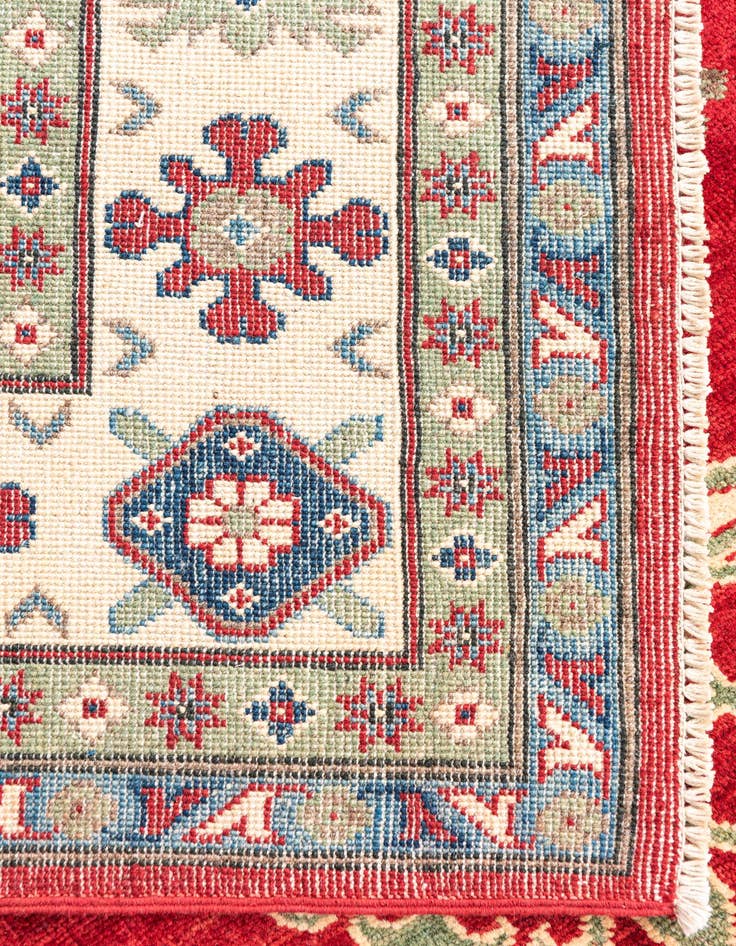 Detail image of  6' 7 x 9' 2  Hand Knotted Kazak Rug