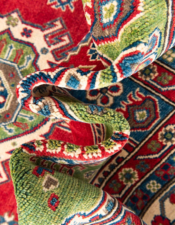 Detail image of  6' 9 x 9' 6  Hand Knotted Kazak Rug