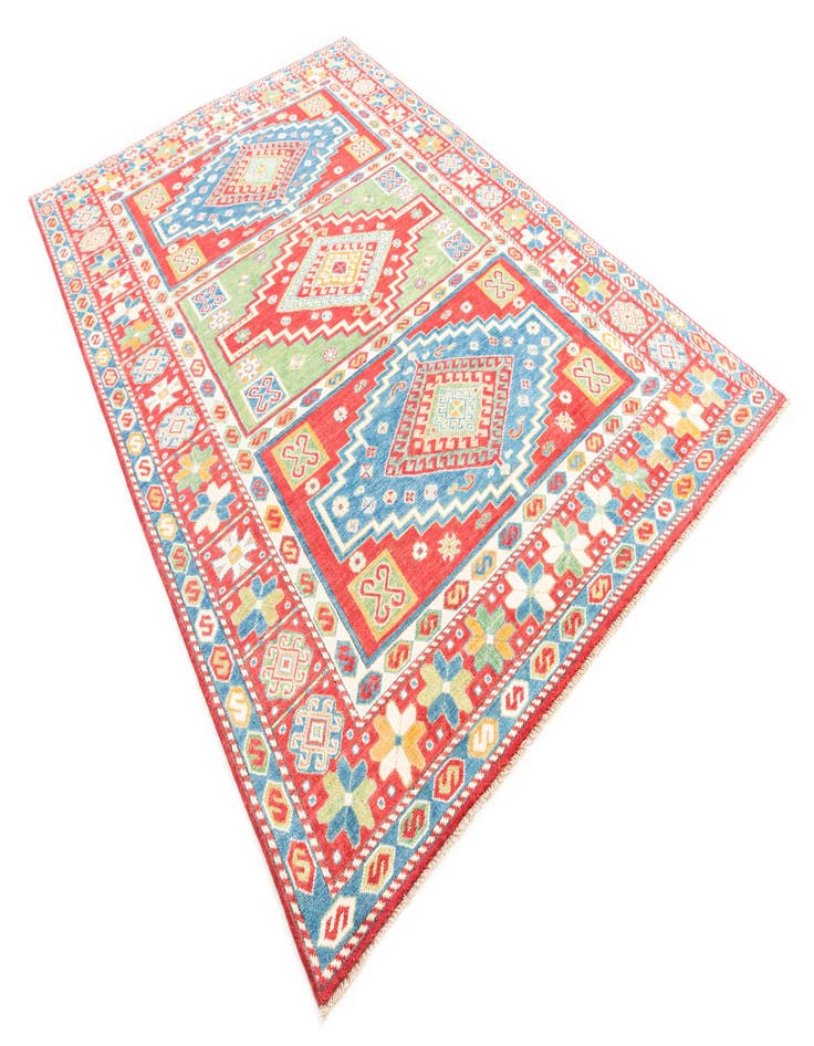 Detail image of  6' 2 x 9' 6  Hand Knotted Kazak Rug