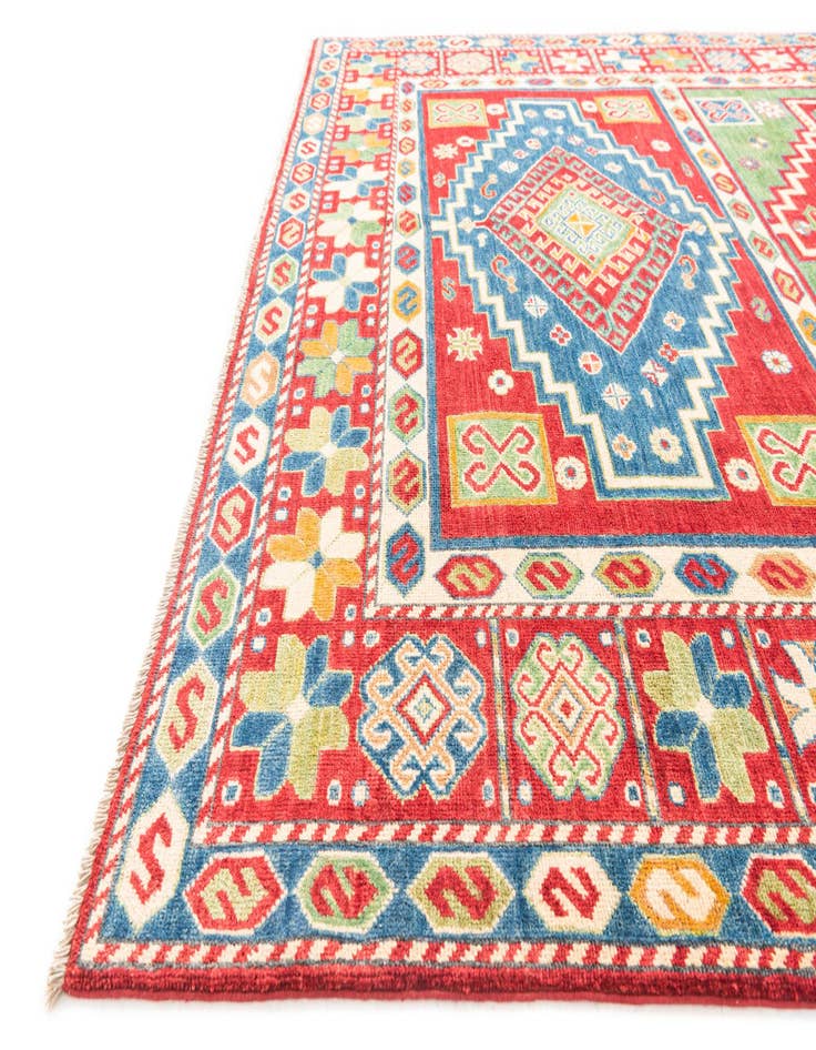 Detail image of  6' 2 x 9' 6  Hand Knotted Kazak Rug