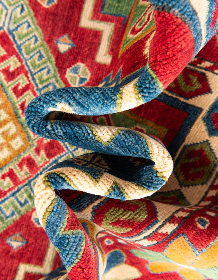 Detail image of  6' 2 x 9' 6  Hand Knotted Kazak Rug