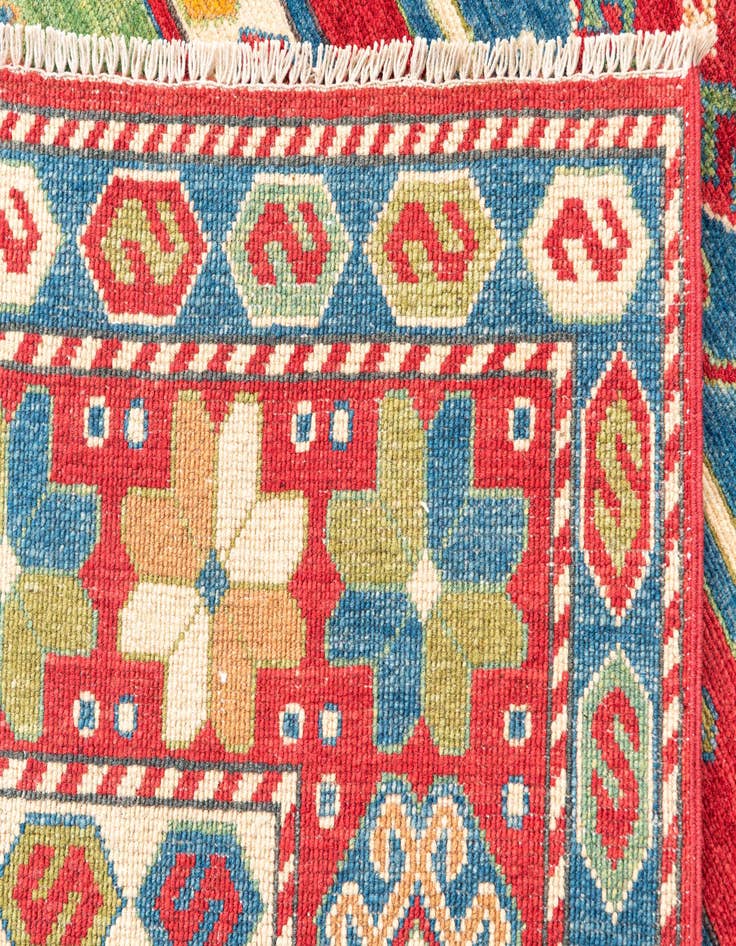 Detail image of  6' 2 x 9' 6  Hand Knotted Kazak Rug