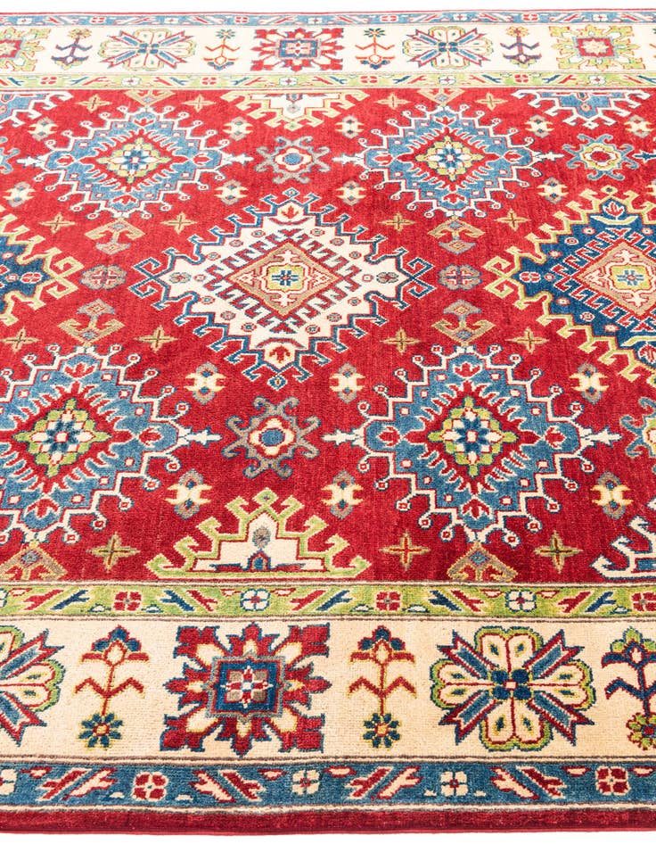 Detail image of  6' 7 x 10'  Hand Knotted Kazak Rug