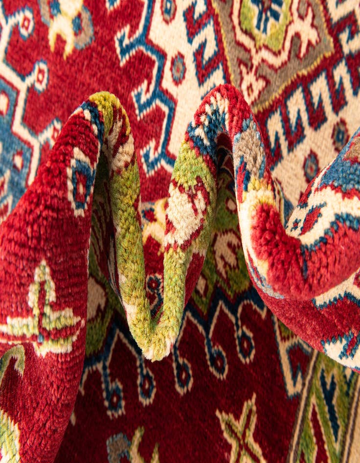 Detail image of  6' 7 x 10'  Hand Knotted Kazak Rug