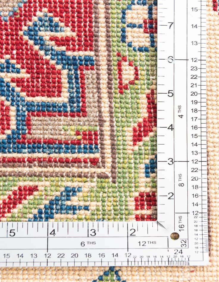 Detail image of  6' 7 x 10'  Hand Knotted Kazak Rug