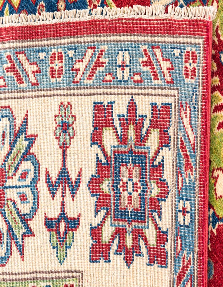 Detail image of  6' 7 x 10'  Hand Knotted Kazak Rug