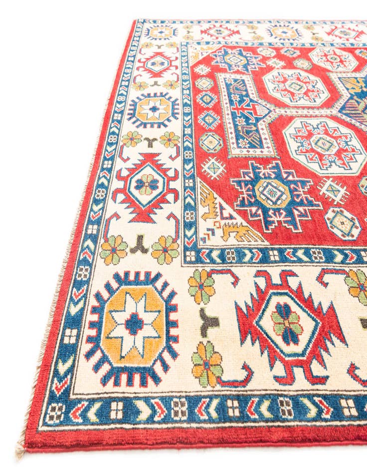 Detail image of  5' 10 x 9' 5  Hand Knotted Kazak Rug