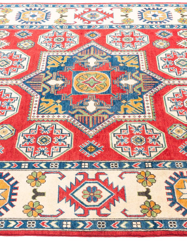Detail image of  5' 10 x 9' 5  Hand Knotted Kazak Rug