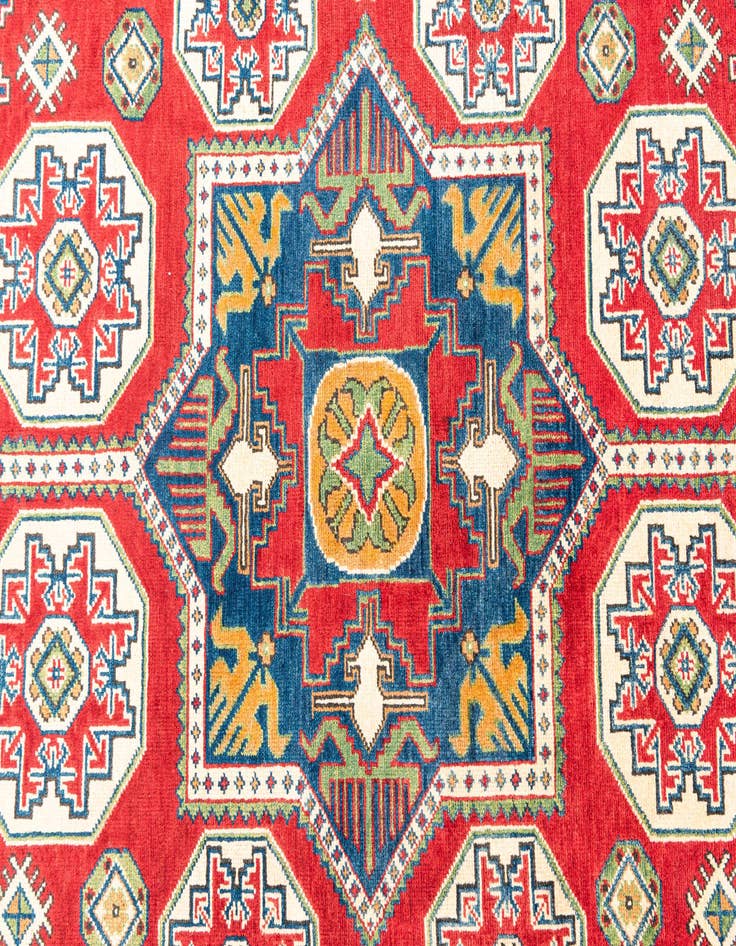 Detail image of  5' 10 x 9' 5  Hand Knotted Kazak Rug