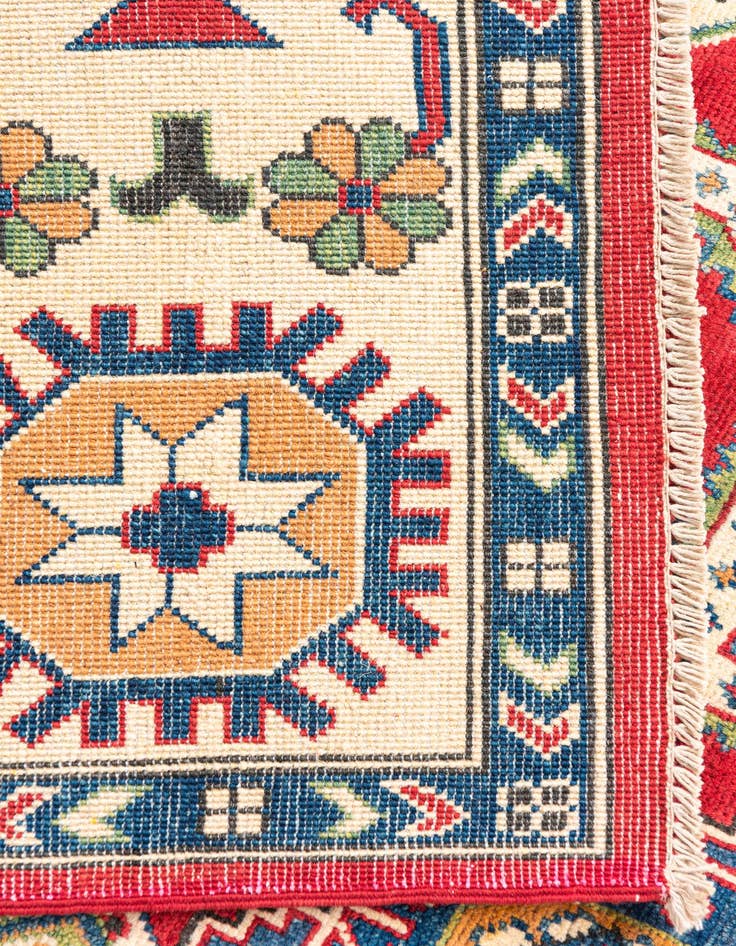 Detail image of  5' 10 x 9' 5  Hand Knotted Kazak Rug