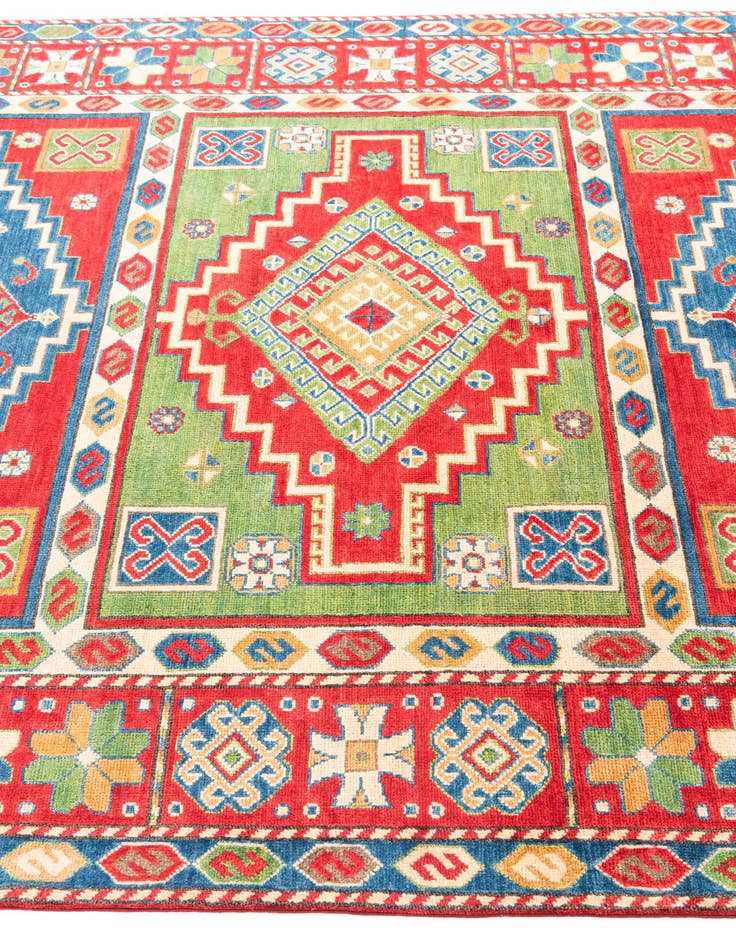 Detail image of  6' x 9'  Hand Knotted Kazak Rug