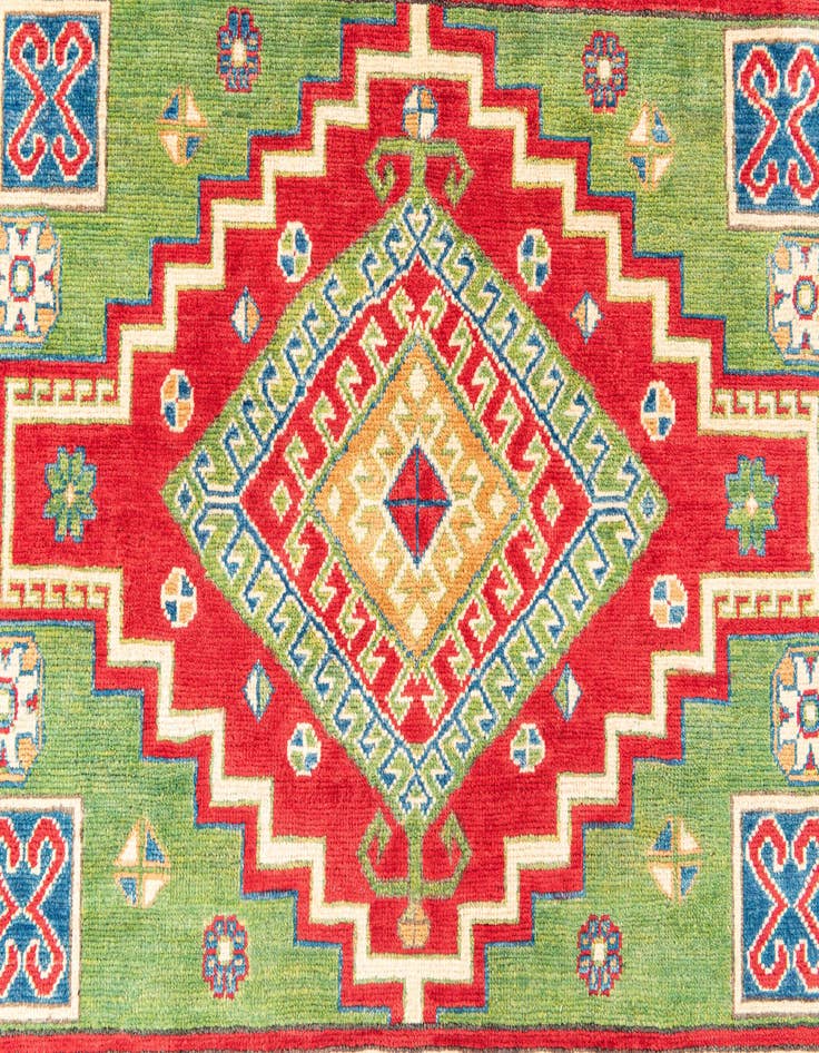 Detail image of  6' x 9'  Hand Knotted Kazak Rug