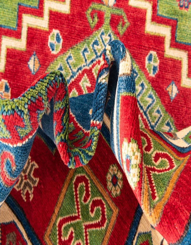 Detail image of  6' x 9'  Hand Knotted Kazak Rug