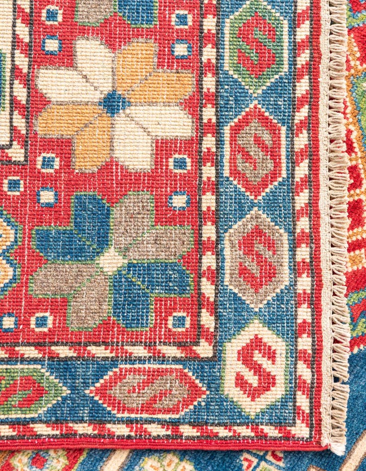 Detail image of  6' x 9'  Hand Knotted Kazak Rug
