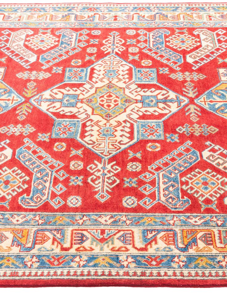 Detail image of  6' x 9' 4  Hand Knotted Kazak Rug