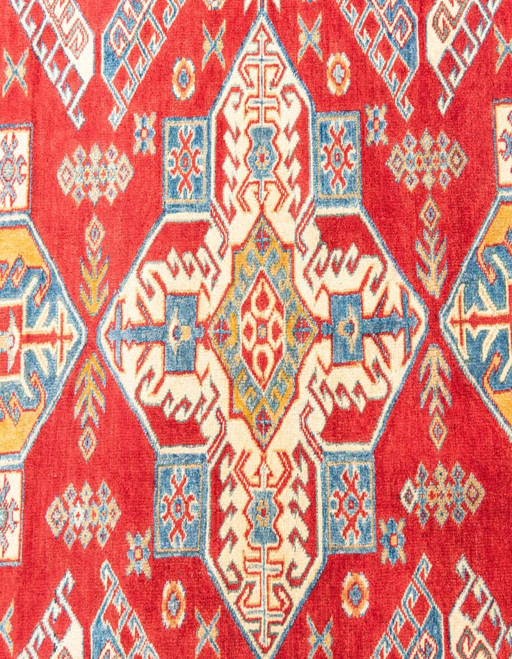 Detail image of  6' x 9' 4  Hand Knotted Kazak Rug