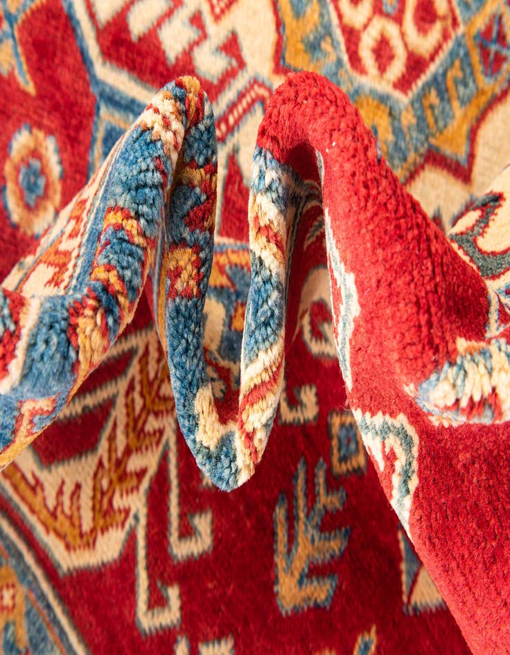 Detail image of  6' x 9' 4  Hand Knotted Kazak Rug