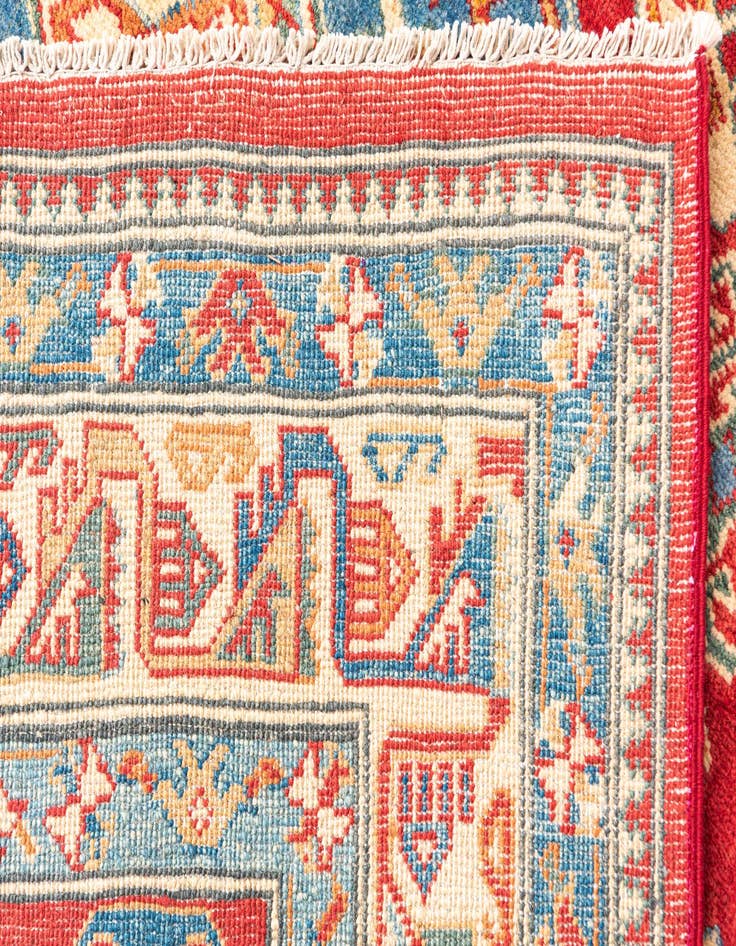 Detail image of  6' x 9' 4  Hand Knotted Kazak Rug