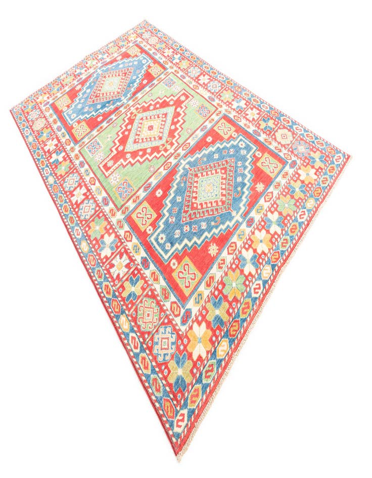 Detail image of  5' 9 x 9' 2  Hand Knotted Kazak Rug