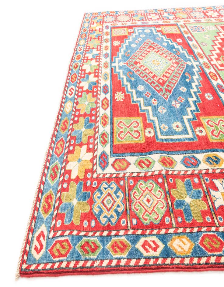 Detail image of  5' 9 x 9' 2  Hand Knotted Kazak Rug