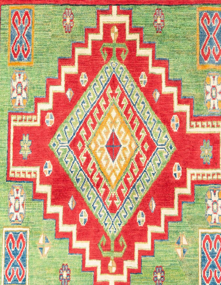 Detail image of  5' 9 x 9' 2  Hand Knotted Kazak Rug
