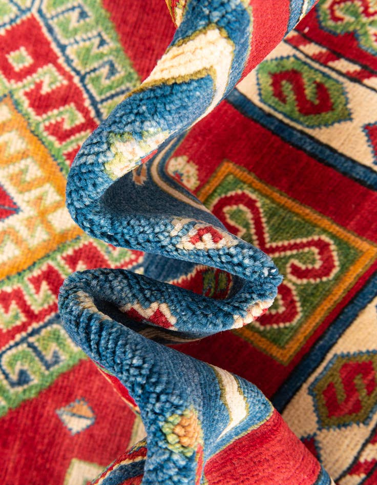 Detail image of  5' 9 x 9' 2  Hand Knotted Kazak Rug