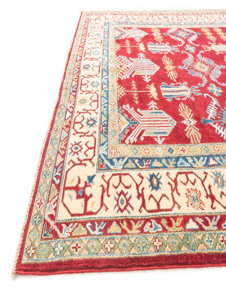 Detail image of  6' x 8' 10  Hand Knotted Kazak Rug