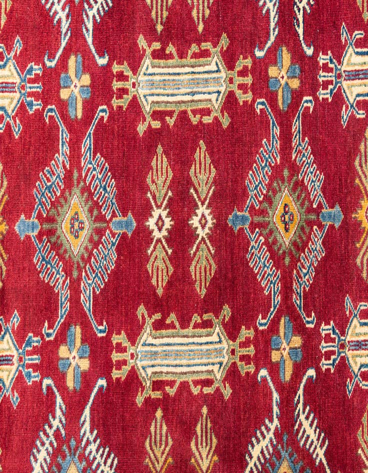 Detail image of  6' x 8' 10  Hand Knotted Kazak Rug