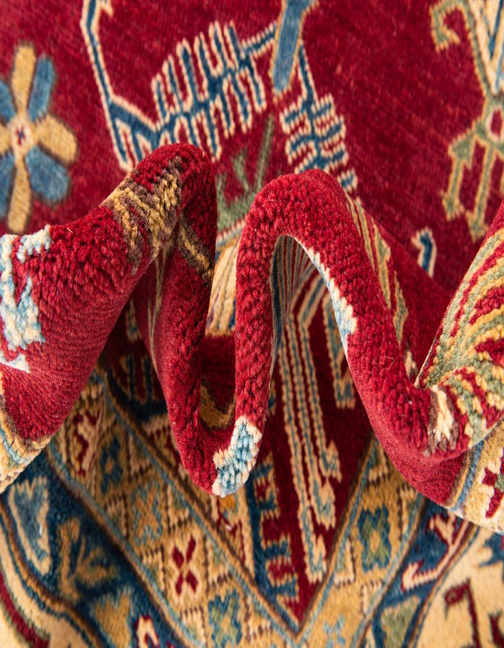 Detail image of  6' x 8' 10  Hand Knotted Kazak Rug