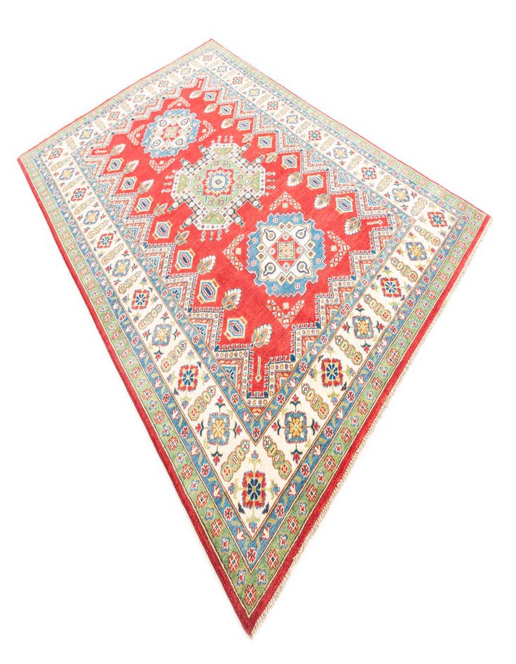 Detail image of  6' 7 x 9'  Hand Knotted Kazak Rug