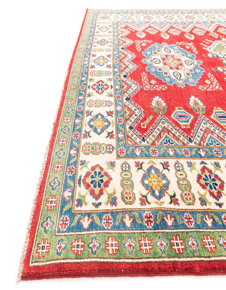 Detail image of  6' 7 x 9'  Hand Knotted Kazak Rug
