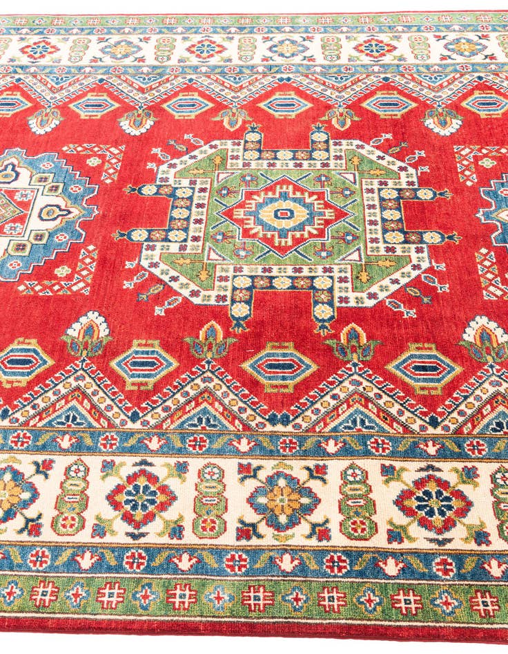 Detail image of  6' 7 x 9'  Hand Knotted Kazak Rug