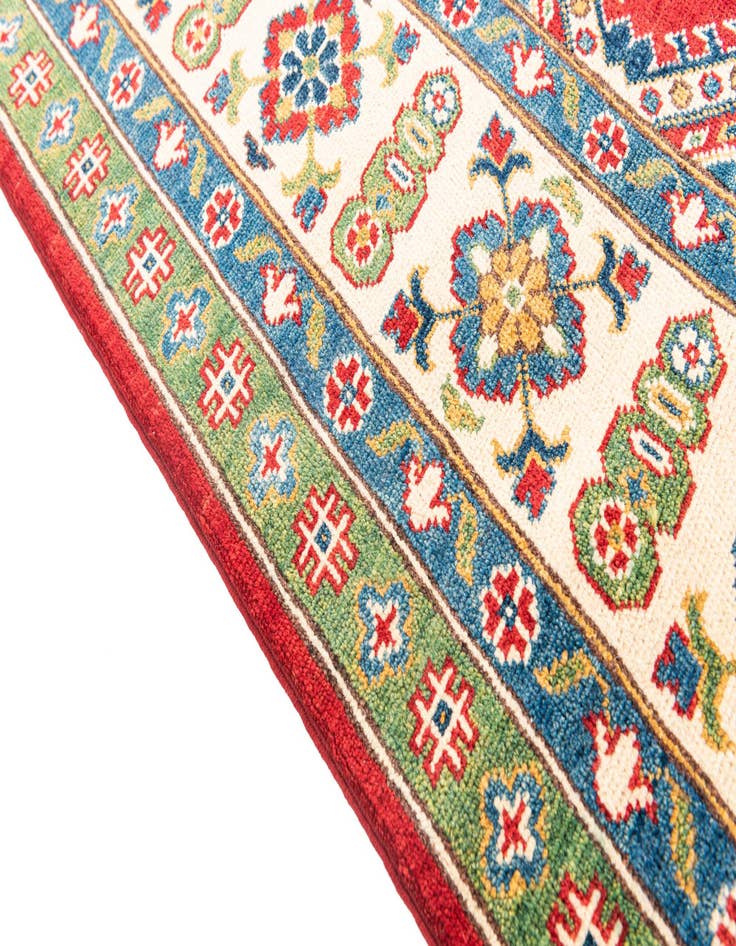 Detail image of  6' 7 x 9'  Hand Knotted Kazak Rug