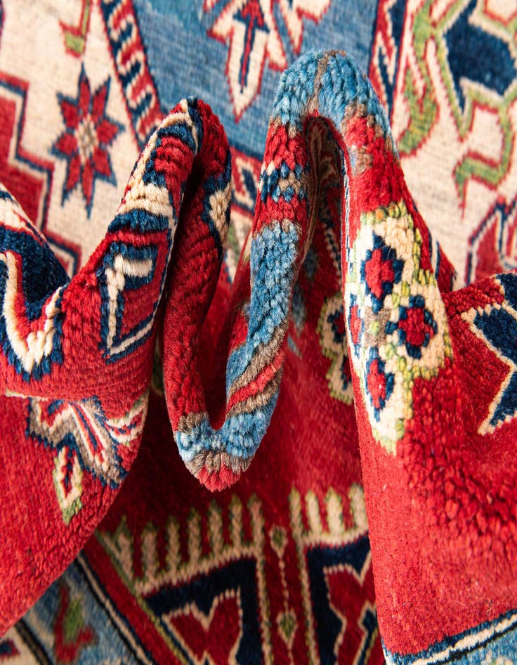 Detail image of  6' 8 x 10'  Hand Knotted Kazak Rug