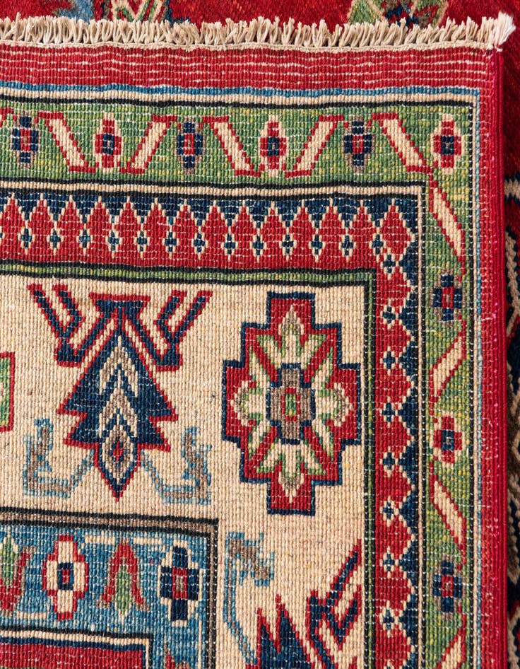 Detail image of  6' 8 x 10'  Hand Knotted Kazak Rug