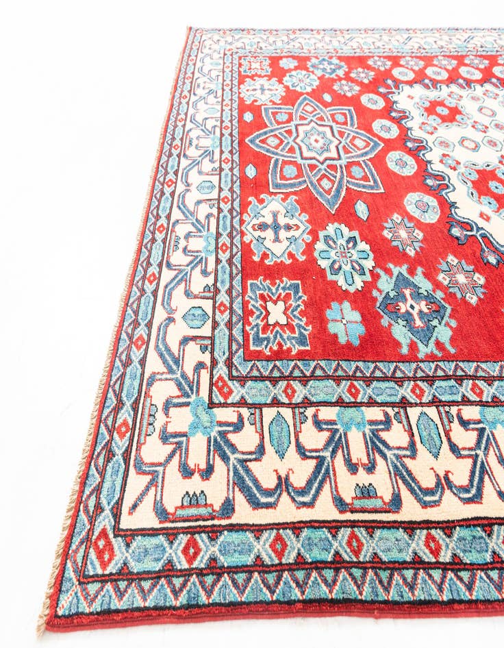 Detail image of  6' 10 x 9' 9  Hand Knotted Kazak Rug
