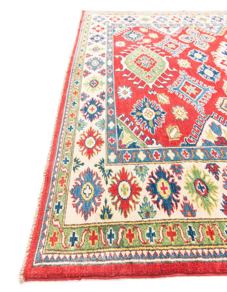 Detail image of  5' 10 x 9' 2  Hand Knotted Kazak Rug