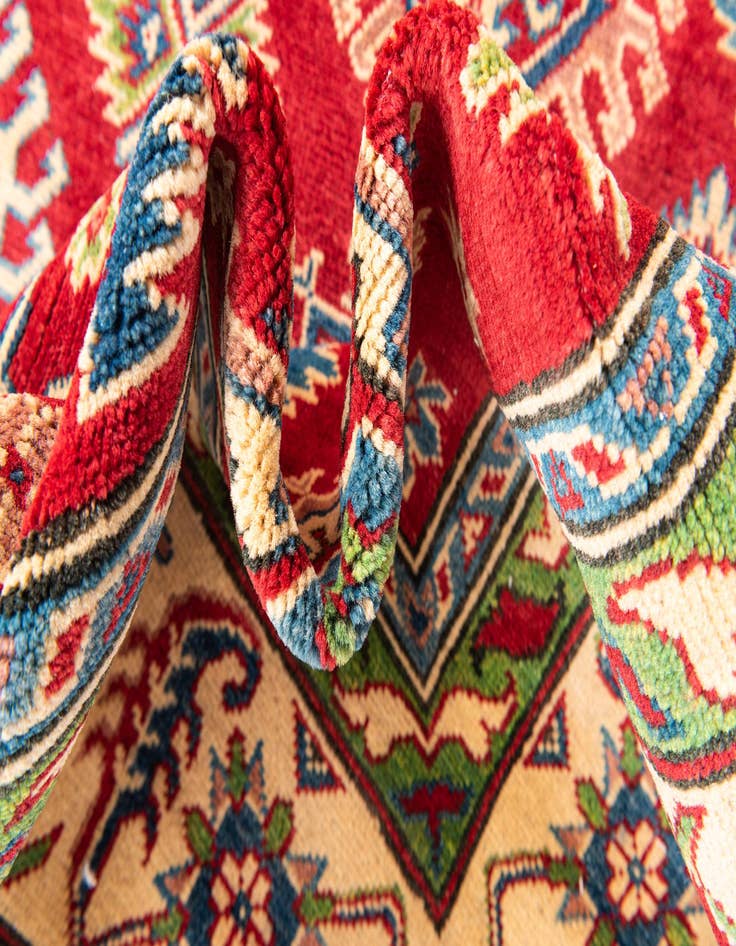 Detail image of  6' 7 x 9' 7  Hand Knotted Kazak Rug