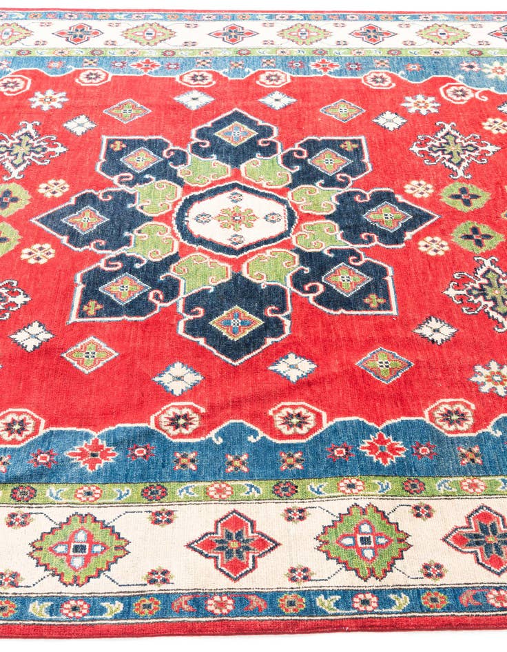 Detail image of  6' 8 x 10'  Hand Knotted Kazak Rug