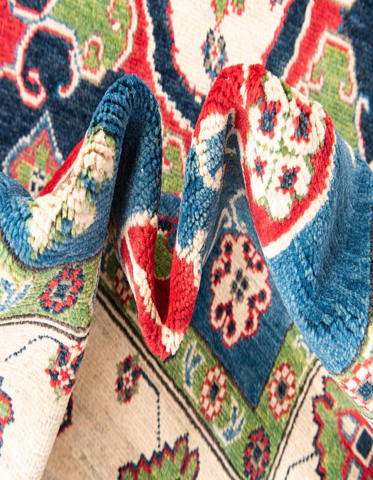 Detail image of  6' 8 x 10'  Hand Knotted Kazak Rug