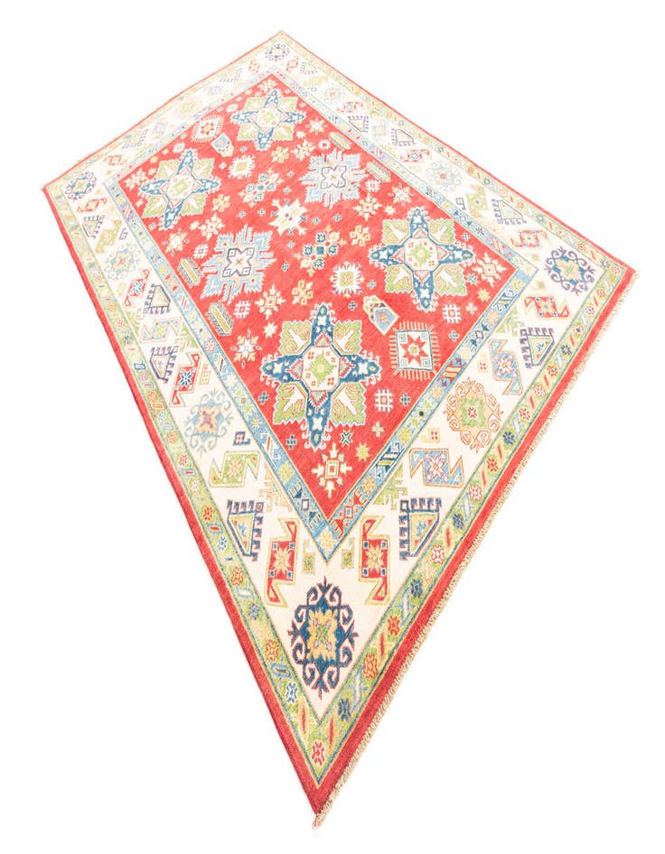 Detail image of  6' 6 x 10'  Hand Knotted Kazak Rug