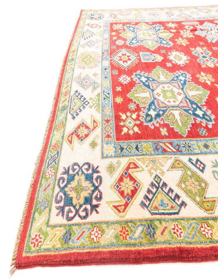 Detail image of  6' 6 x 10'  Hand Knotted Kazak Rug