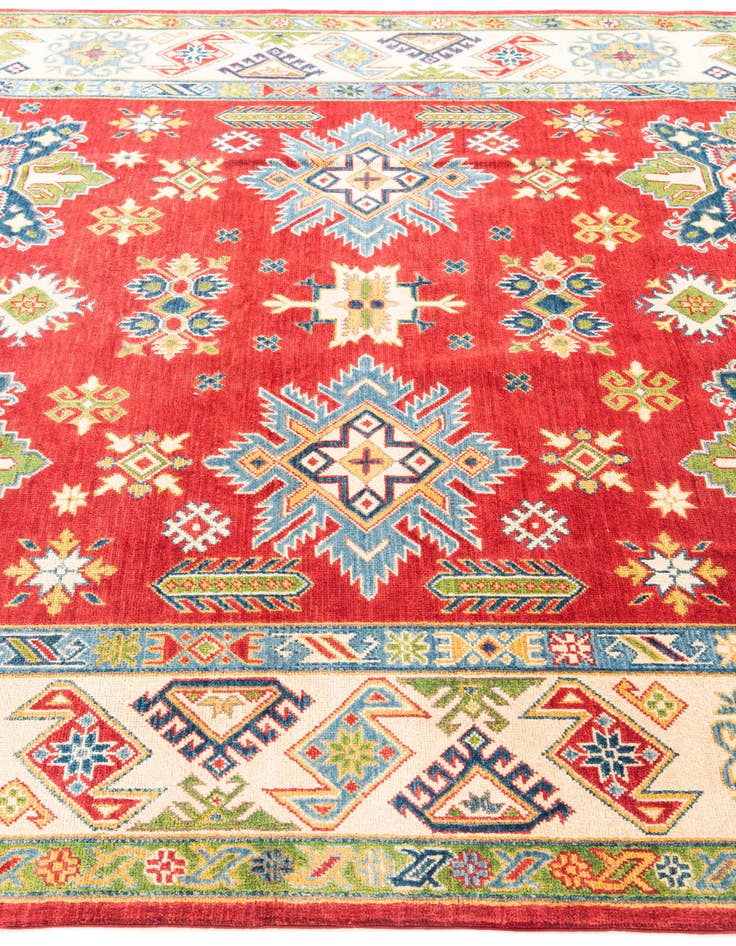 Detail image of  6' 6 x 10'  Hand Knotted Kazak Rug