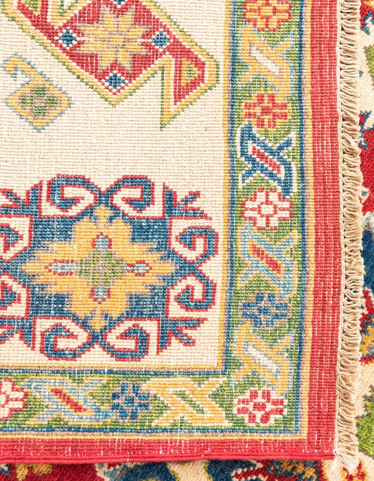 Detail image of  6' 6 x 10'  Hand Knotted Kazak Rug