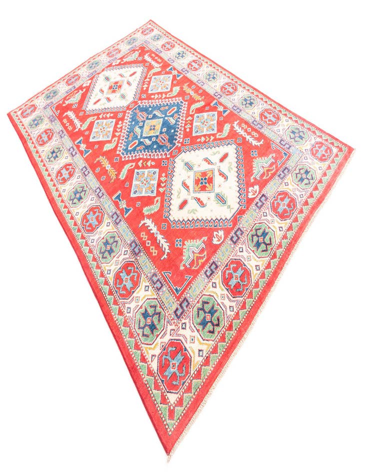 Detail image of  6' 4 x 9' 5  Hand Knotted Kazak Rug