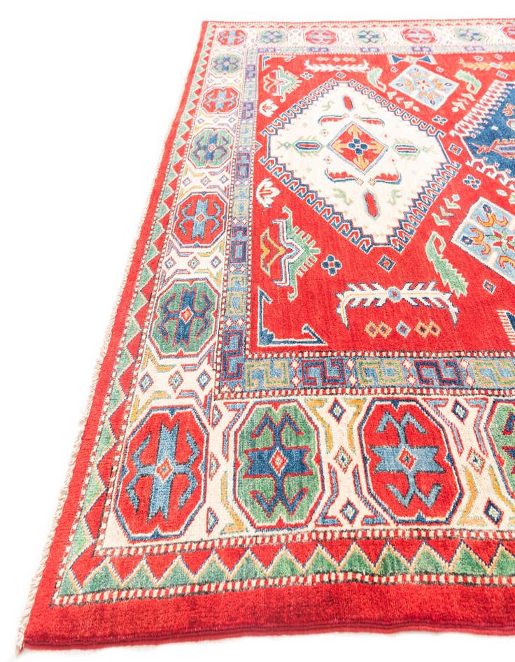 Detail image of  6' 4 x 9' 5  Hand Knotted Kazak Rug