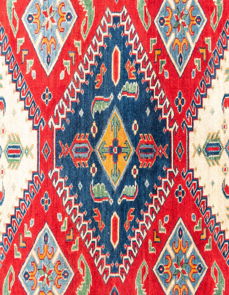 Detail image of  6' 4 x 9' 5  Hand Knotted Kazak Rug